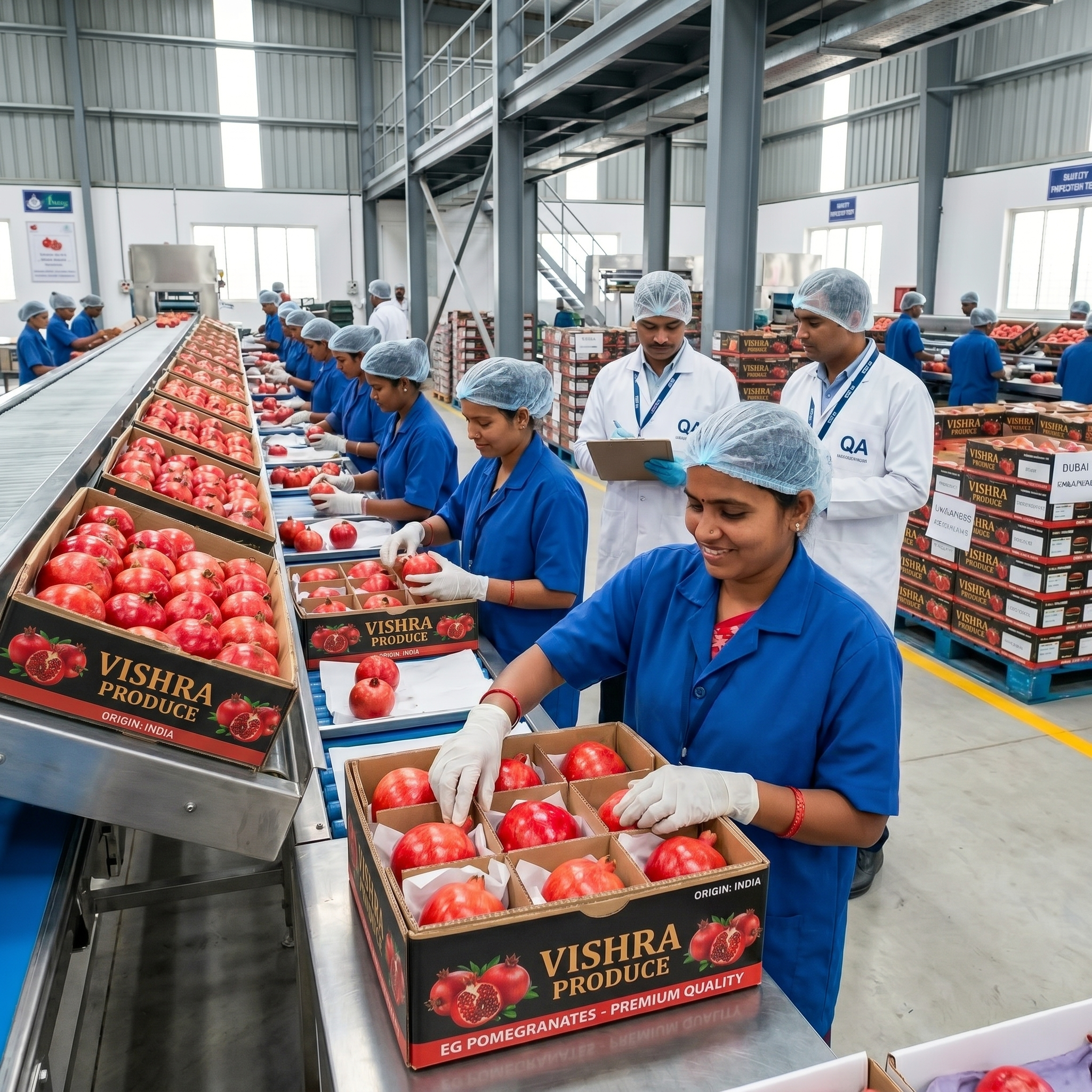Pomegranate Export Packaging Line India